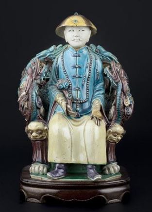 Chinese Bisque porcelain figurine of a Prince - ca 1800 - 1850
